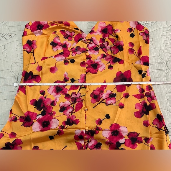 NEW Hutch Liddy Slip Dress Sz M Floral Yellow Pink - Picture 5 of 14